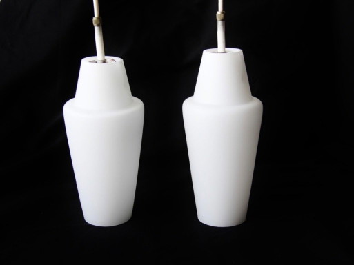 Lot de 2 tubes Globe blancs PHILIPS, suspension brillante, abat-jour vintage en verre dépoli