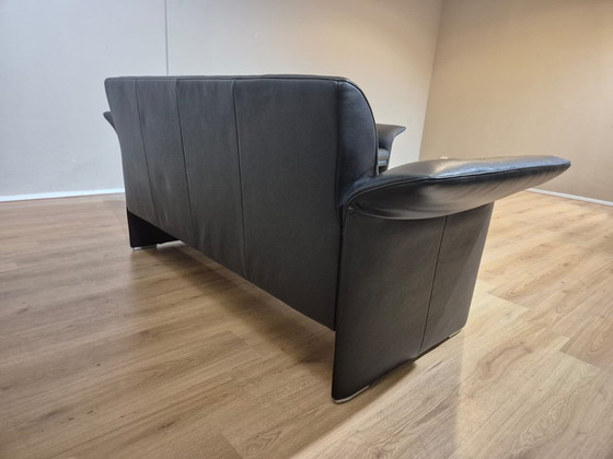 Image 1 of 2x Jori Indy - Canapé 2,5 places - Noir - Cuir - Très bon état -Design