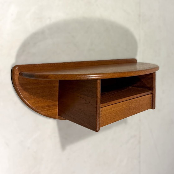 Image 1 of Console murale en teck Kai Kristiansen Vildbjerg Møbelfabrik Danemark années 1960