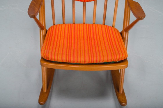Image 1 of Chaise à bascule No. 182 en teck par Frank Reenskaug pour Bramin, années 1960