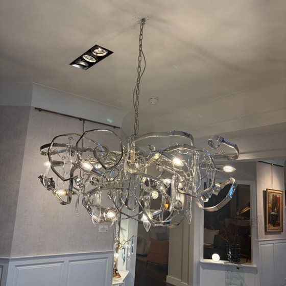 Brand van Egmond Delphinium Chandelier Oval – Illuminazione, Vetro, polished steel (photo 3 of 5)