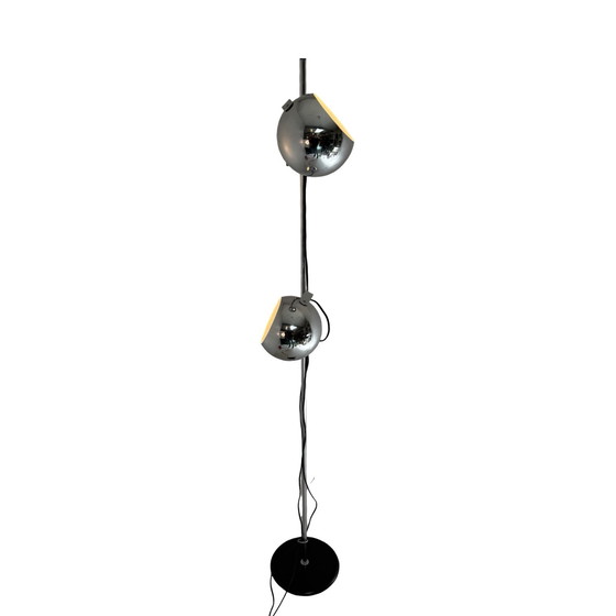 Image 1 of Gepo - Space Age Design / MCM Floor Lamp with Two Shades - Chrome Shades
