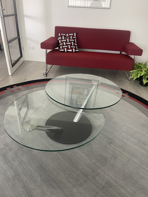 Table basse pivotante design Naos avec piètement noir