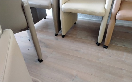 Chaises de salle à manger Chelsey 6 pièces – Leather, Metal (photo 3 of 10)