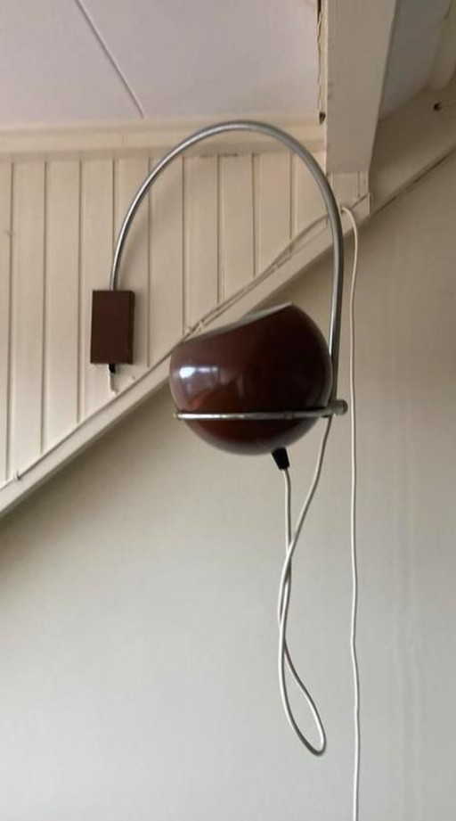 Gepo brown retro wall lamp ball lamp