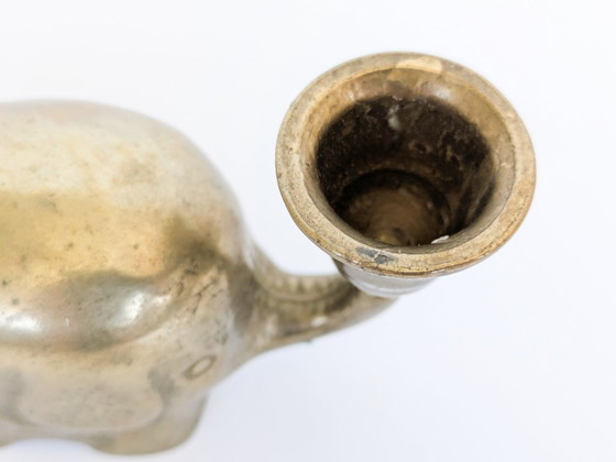 Vintage Haku messing olifant kaarsenhouder beeldje, midden van de 20e eeuw – Kandelaars en kaarsen, Brass (photo 8 of 13)