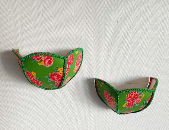 2x Vintage Flower Wall Sconces – Wall lights, Textile (photo 8 of 10)