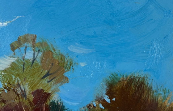 Image 1 of Original Oil Painting Summer Nature Landscape A walk in the forest