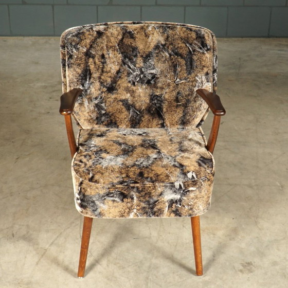 Image 1 of Vintage cocktailfauteuil – velours – jaren 60