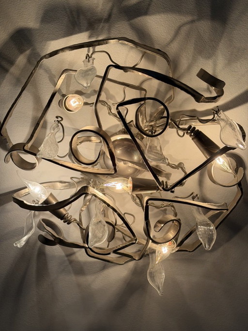 Brand Van Egmond – Round Delphinium Ceiling Lamp – plafondlampen, Metal