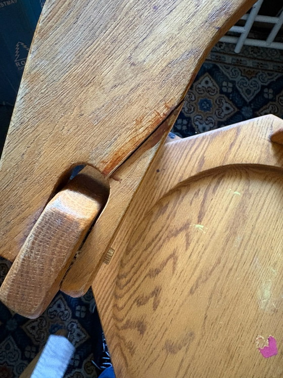 4 authentieke vintage stoelen, Eetkamerstoelen, Hout, Bruin (foto 8 van 8)