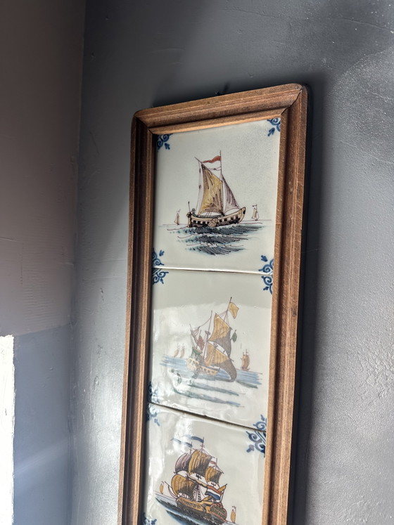Image 1 of Wall decor Macuum Tiles Maritime in Frame Original