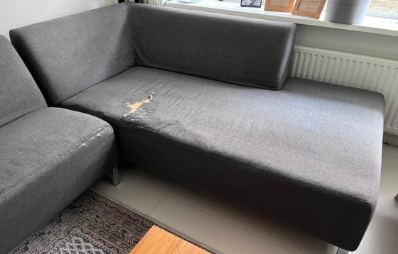 Image 1 of Gelderland 6511 grigio 3 posti + chaise longue XL