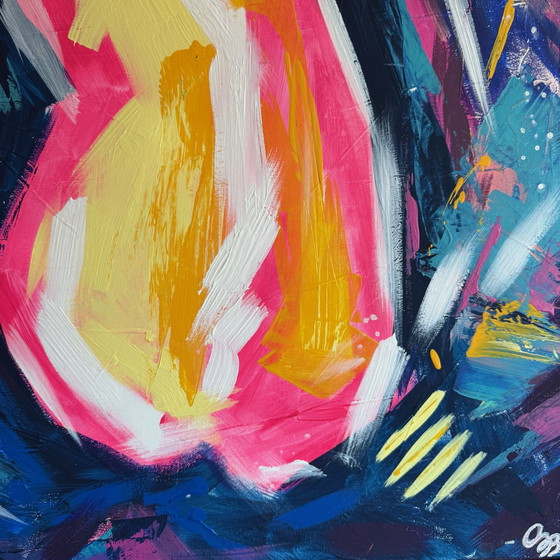 Image 1 of Genesis – Birth of Form | Abstract Figurative Expression | Original Acrylic Painting | 70×70 cm |