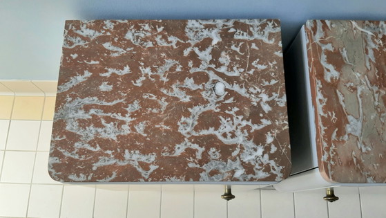 2 Nachtkastjes Art Deco Jaren '30 – Marble, Wood (photo 7 of 15)