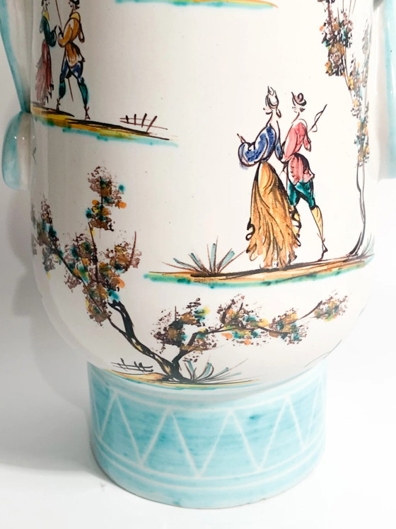 Handbemalte Albisola Keramik Vase, 1930er Jahre – Vasen (photo 5 of 10)