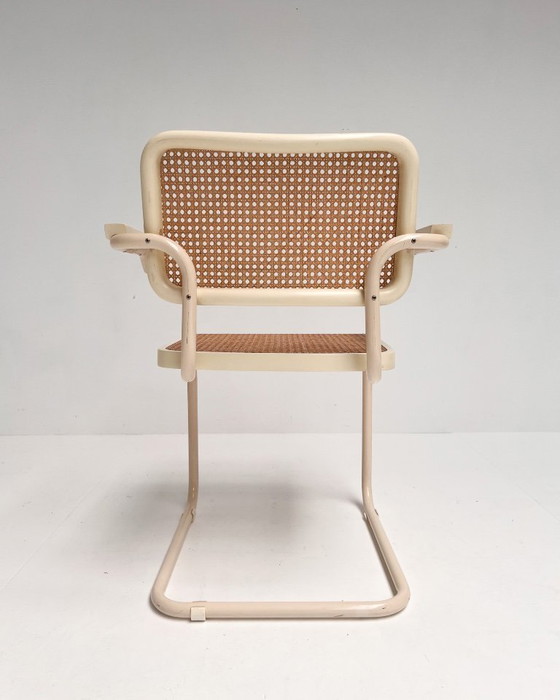 Image 1 of Ensemble de 4 chaises en sangle dans le style de Marcel Breuer, années 1980