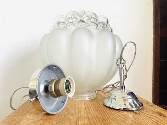 Image 1 of Grote mid century bubbelglas hanglamp voor woonkamer, jaren 1960