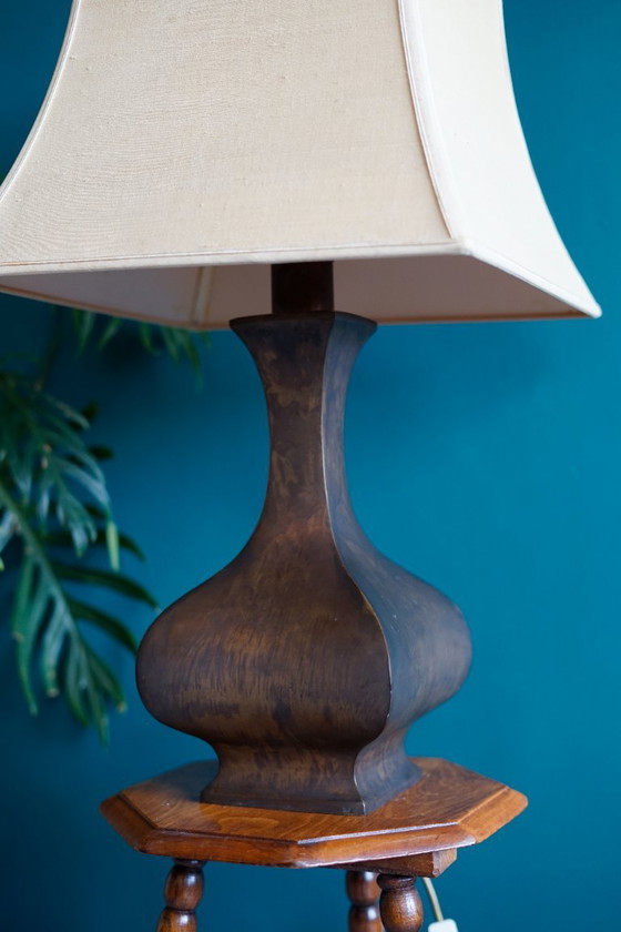 Grande lampada vintage italiana – ottone/bronzo – anni '70 – stile Il Punto – Lampade da tavolo, Brass (photo 5 of 9)