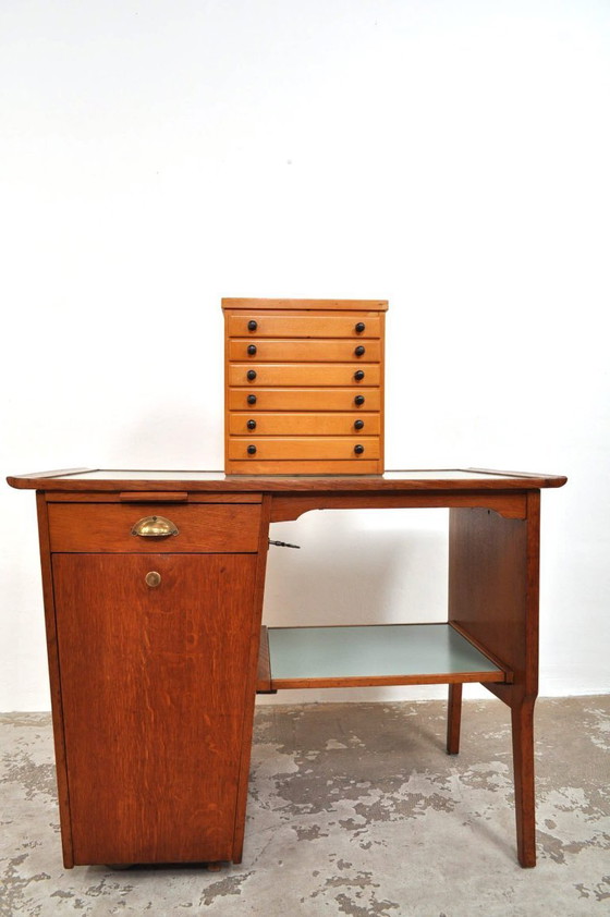 Image 1 of Mobiletto portagioie vintage in faggio, anni '50