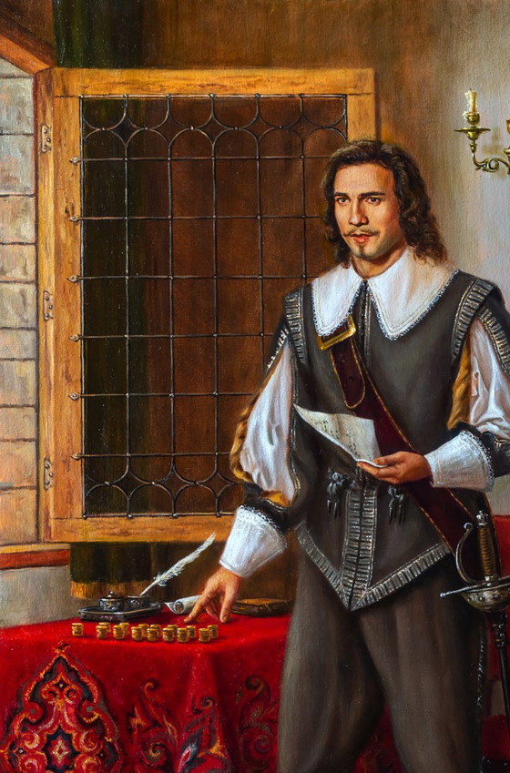 Original Oil Painting Aramis's Golden Dreams - Based on A. Dumas's "The Three Musketeers" (photo 4 of 7)
