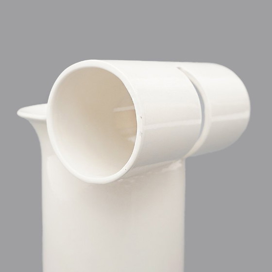 Image 1 of White ceramic vase by Enzo Bioli for Il Picchio, 1970s