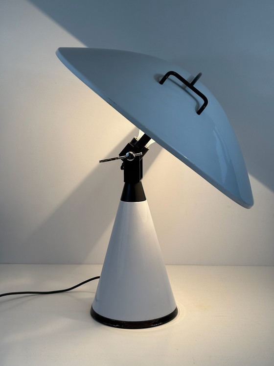Radar 676 Lamp Elio Martinelli for Martinelli Luce 1977 Lacquered Metal, Table lamps, White (photo 5 of 15)