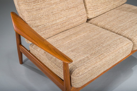 Image 1 of Deense moderne zitset in teakhout van Arne Vodder voor France & Søn, jaren 60, set van 3