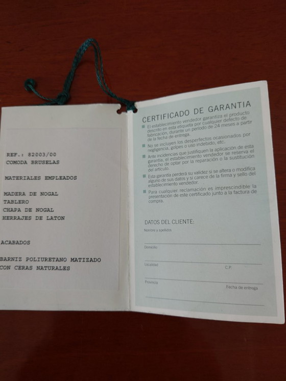 Image 1 of Cassettiere Valenti “Bruselas” – Design di lusso spagnolo 2004 – Dettagli in legno lucidato e ottone