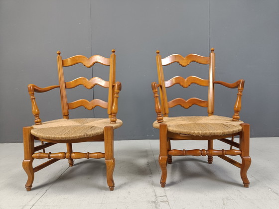 Image 1 of Pair Of French Provencal Armchairs, 1950S