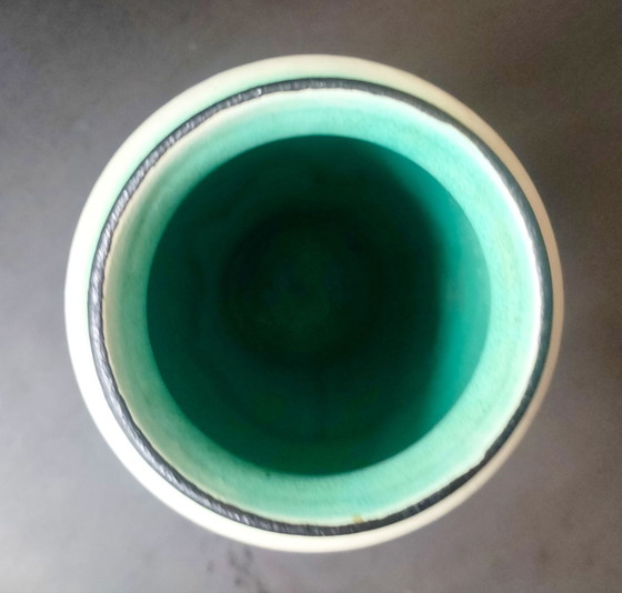 Beautiful Vintage Jasba West Germany Vase - Model 127/20 - Flawless!, Ceramic, Multi Color (photo 5 of 6)