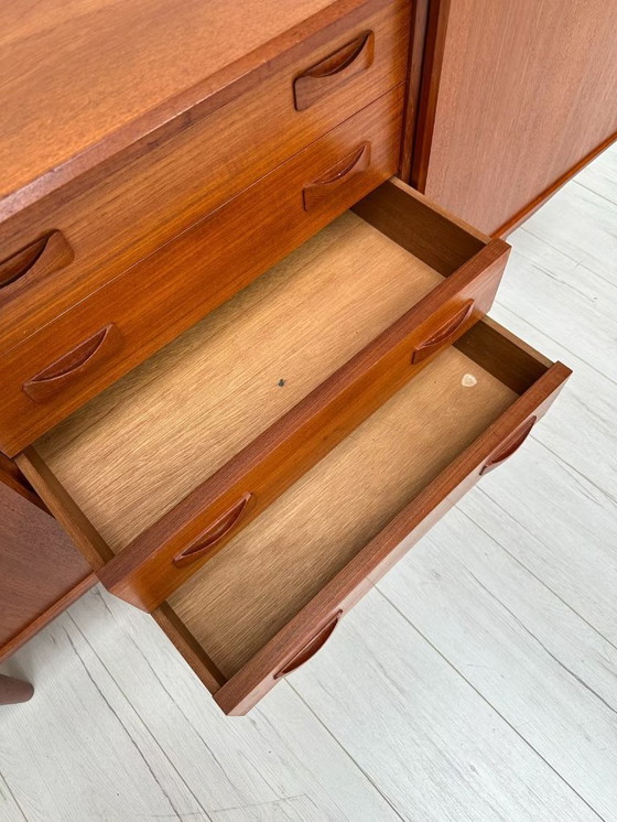 Image 1 of Buffet vintage danois en teck du Mid Century par Clausen & Søn 60s 70s