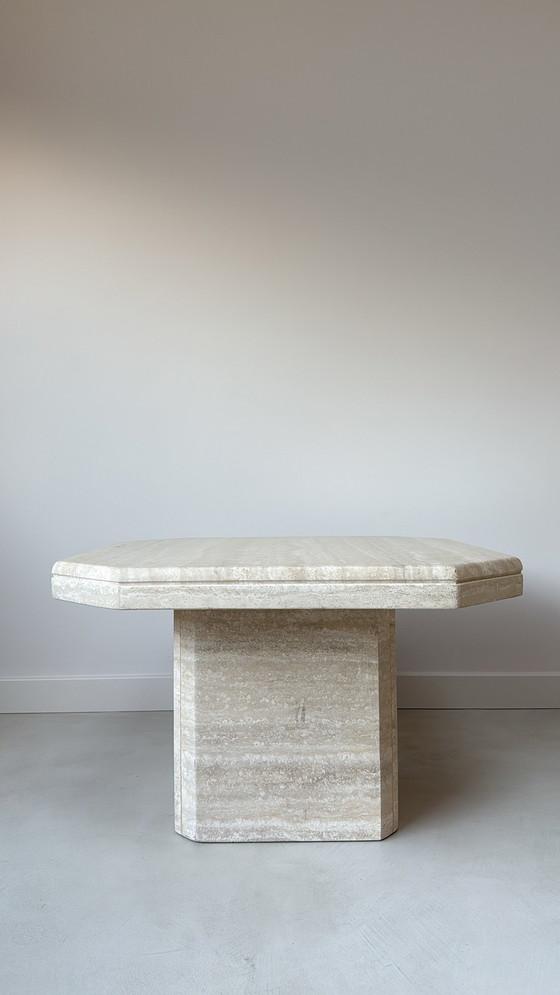 Image 1 of Vintage Italiaanse travertine salontafel