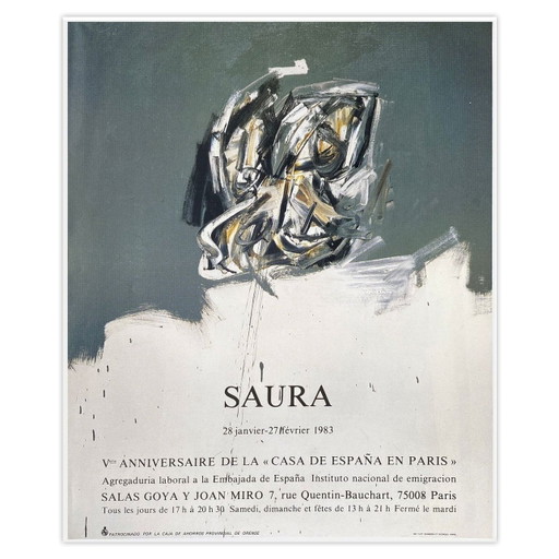 Antonio SAURA Expo 83 - 5e anniversaire de la Casa de Espana en Paris poster 198