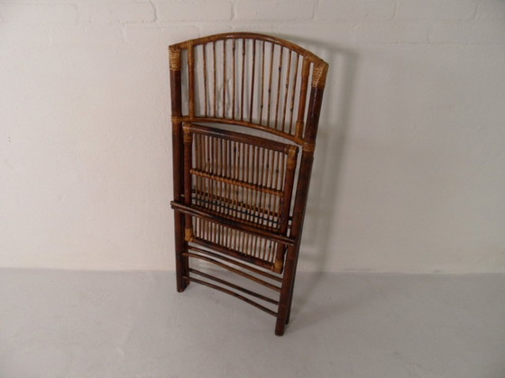 Image 1 of Sedia pieghevole in bambù vintage