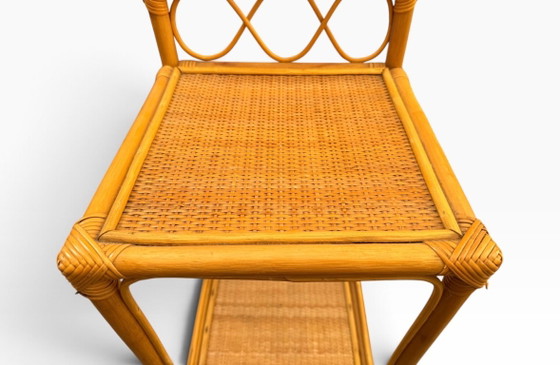 Coppia di Comodini Vintage in Bamboo e Midollino Intrecciato – Bambù (photo 10 of 13)