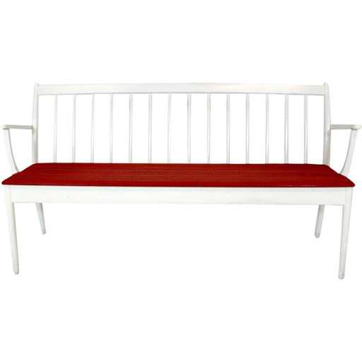 Banc vintage en hêtre "Pinnsoffa" par Edbysverken, Suède 1960