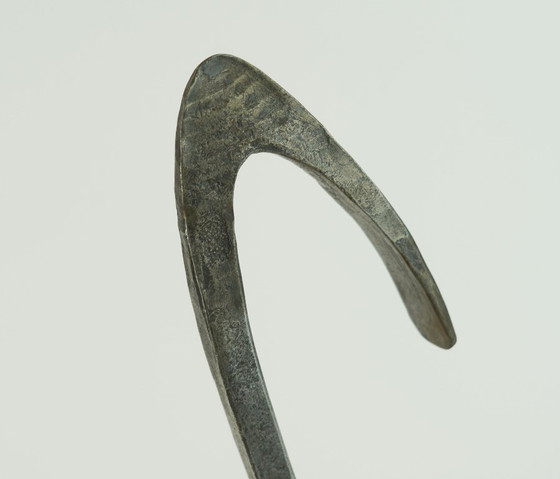 Image 1 of sculptural mid century modern brutalist iron CANDLE HOLDER 1960s 1970s