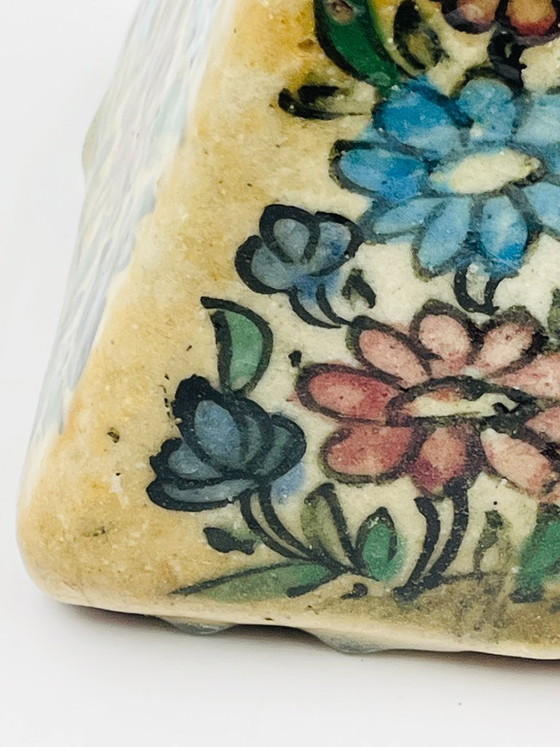 Image 1 of Antique Persian Ceramic Flask, Qajar Period, Islamic Art, 19th Century