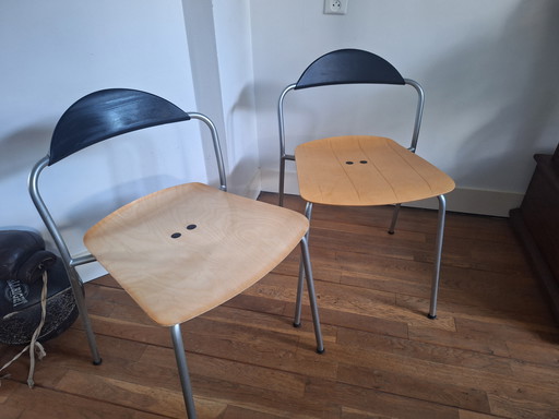 2x Chair Frits Hansen Vico Magistretti