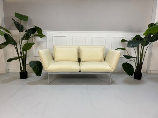 Brühl Roro Kleine Designer Leren Beige Sofa Bedbank