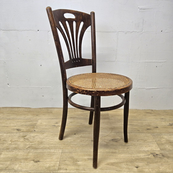 Image 1 of Antique Art Nouveau Viennese Jakob and Josef Kohn Chair (Thonet Style) Antique Webbing Chair