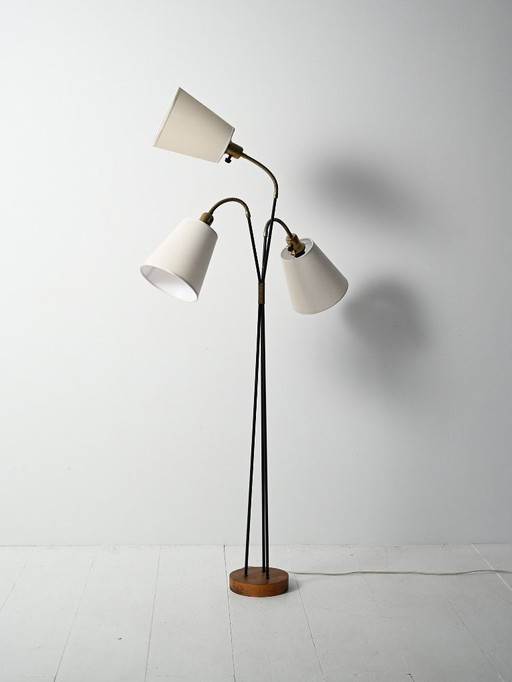 Scandinavian three-light floor lamp