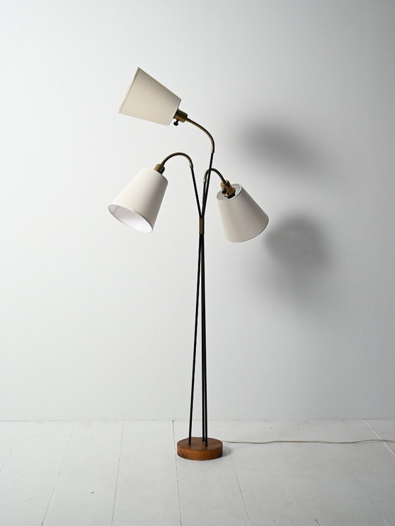 Image 1 of Scandinavian three-light floor lamp