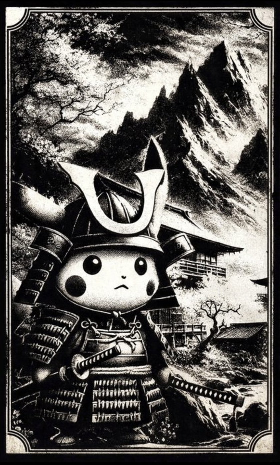 Image 1 of Kunstwerk Pikachu (Pokemon) Moment of Peace