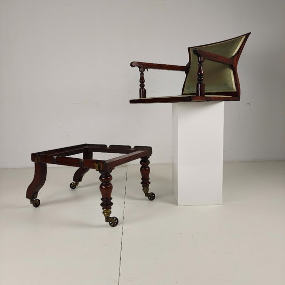 Rare Victorian Adjustable Armchair By J. Alderman, London – Wood (photo 15 of 15)