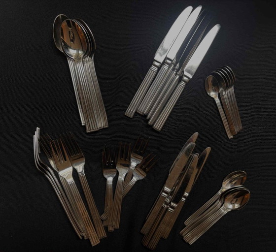 Image 1 of Set di posate moderne francesi per 6 persone: posate Amefa in acciaio inossidabile