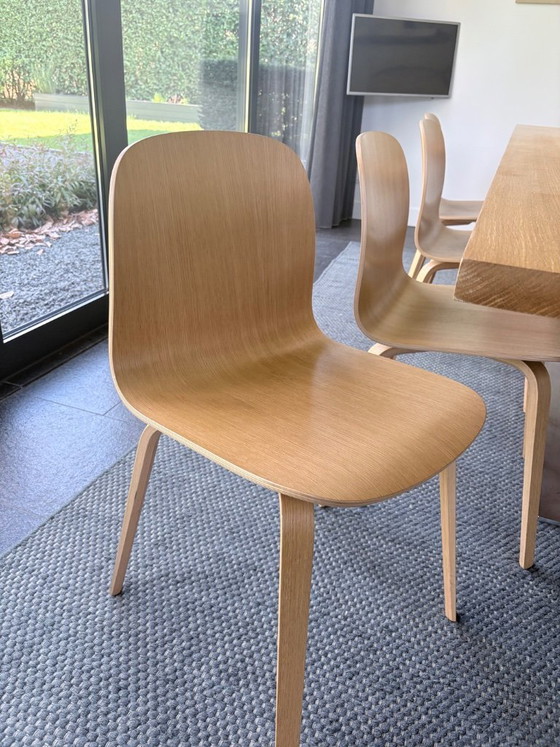 Image 1 of 8x Muuto Visu oak chairs