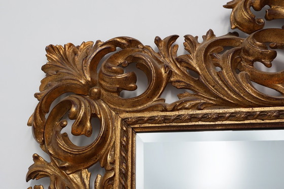 Image 1 of Large 20th-century Italian Baroque-style wall mirror, richly decorated