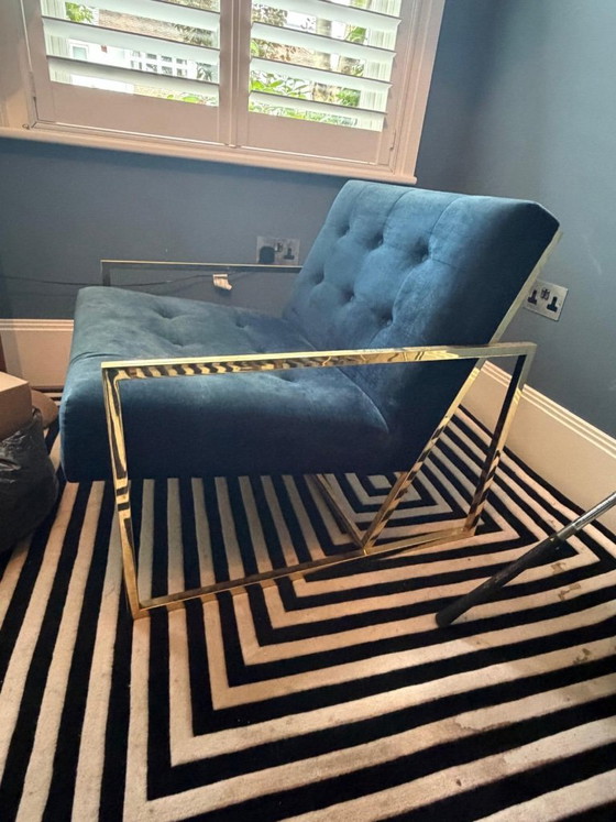 Jonathan Adler coppia di sedie Goldfinger – Poltrone, Velluto, Ottone (photo 4 of 16)